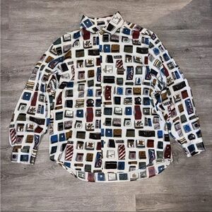 Vintage Guess by Georges Marciano Button Down Shirt Men's Medium Matchbox 90s